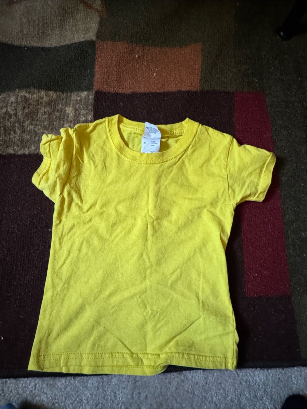 Plain Yellow Kids' Fruit of the Loom T-Shirt - Classic Crew Neck